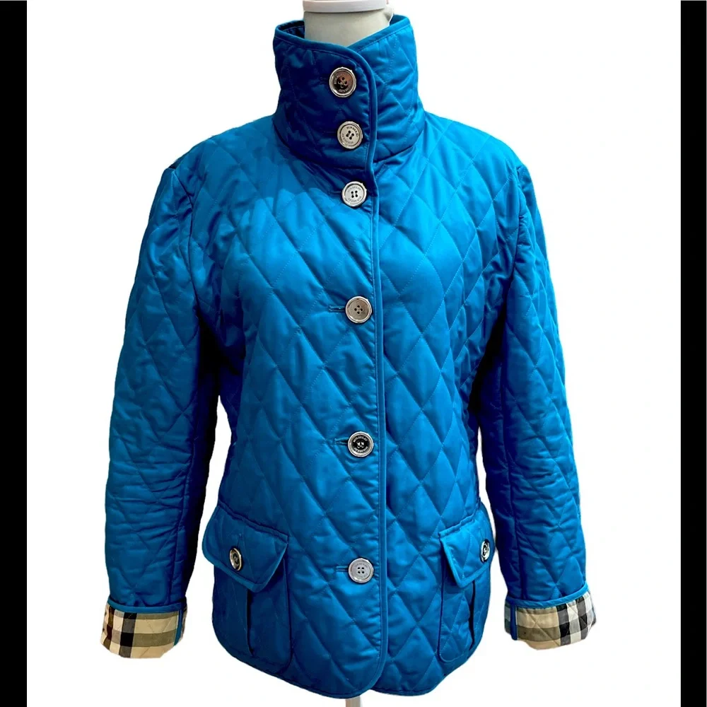 BURBERRY Brit Authentic quilted teal blue jacket. Excellent condition- - Picture 1 of 7